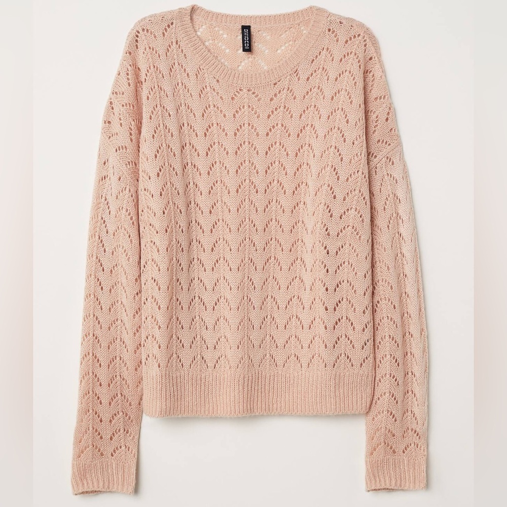Divided Pink Crewneck Sweater. Pre-Owned.